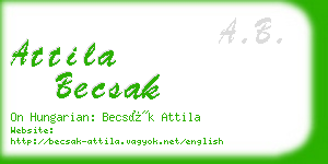 attila becsak business card